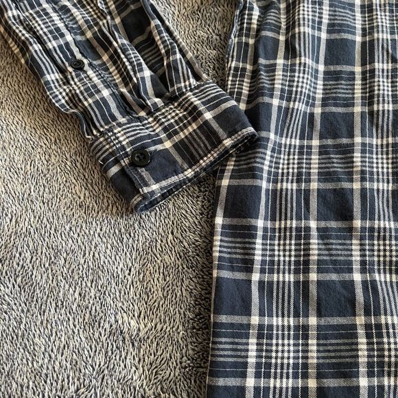 Red Head Ranch Long Sleeve Western Mens Shirt Size Medium Blue Plaid Button Up - Picture 3 of 5